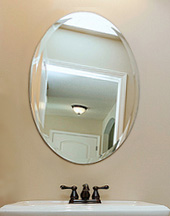 Beveled oval mirror in Ankeny and Des Moines area