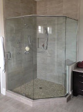 neo-angle shower door in Ankeny and Des Moines area